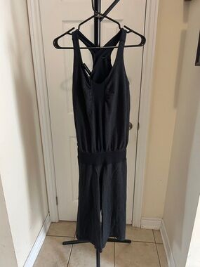 lululemon athletica Black Sleeveless Wide-Leg short Jumpsuit